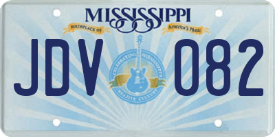 MS license plate JDV082