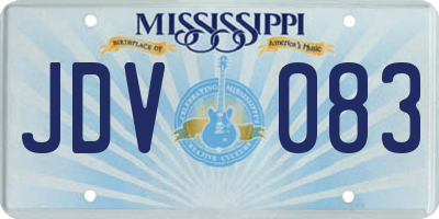 MS license plate JDV083