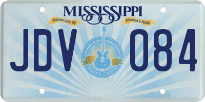 MS license plate JDV084