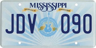 MS license plate JDV090