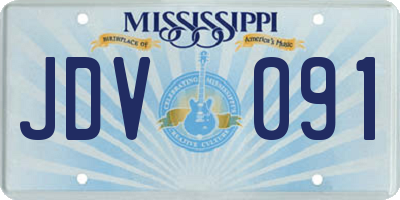MS license plate JDV091