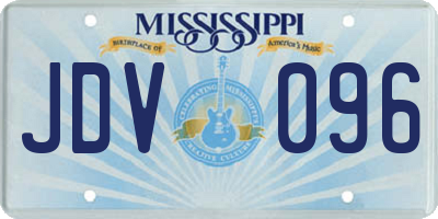 MS license plate JDV096