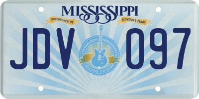 MS license plate JDV097