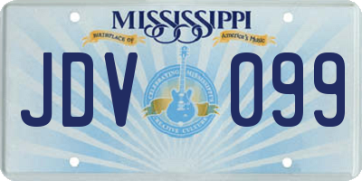 MS license plate JDV099
