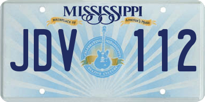 MS license plate JDV112