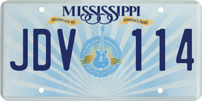 MS license plate JDV114