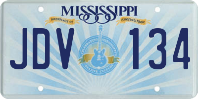 MS license plate JDV134