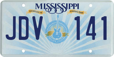 MS license plate JDV141