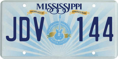 MS license plate JDV144
