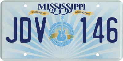 MS license plate JDV146