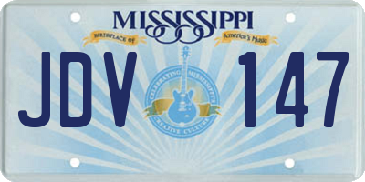 MS license plate JDV147