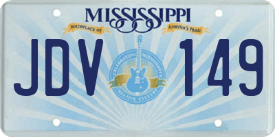 MS license plate JDV149
