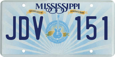 MS license plate JDV151