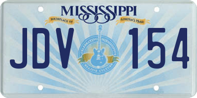 MS license plate JDV154