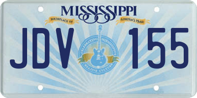 MS license plate JDV155