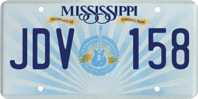 MS license plate JDV158
