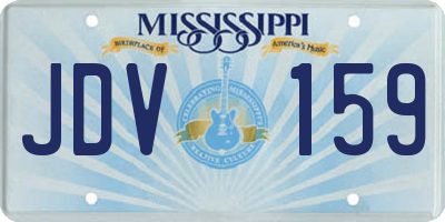 MS license plate JDV159
