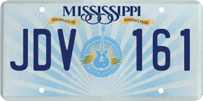 MS license plate JDV161
