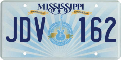 MS license plate JDV162