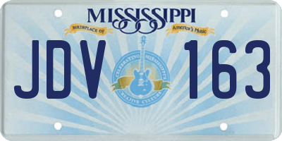 MS license plate JDV163