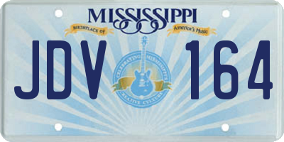 MS license plate JDV164