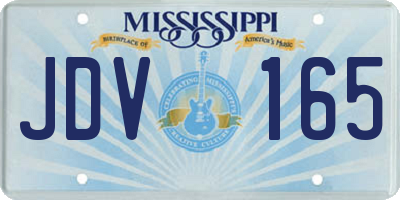 MS license plate JDV165
