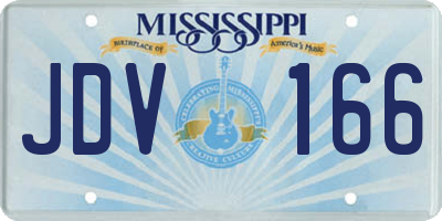 MS license plate JDV166