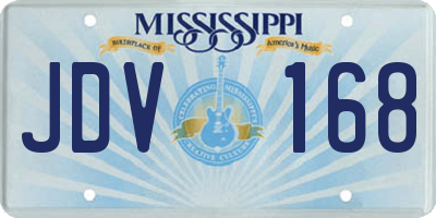MS license plate JDV168