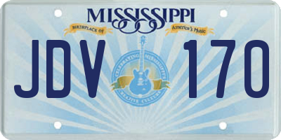 MS license plate JDV170