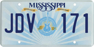 MS license plate JDV171