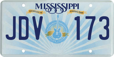 MS license plate JDV173