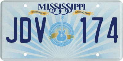 MS license plate JDV174