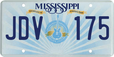 MS license plate JDV175