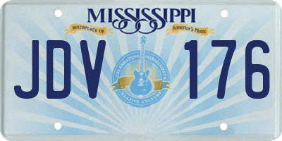 MS license plate JDV176