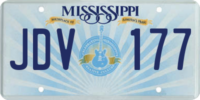 MS license plate JDV177