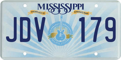 MS license plate JDV179