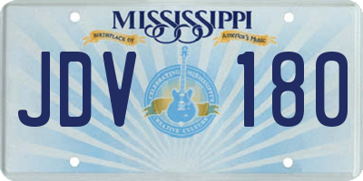 MS license plate JDV180