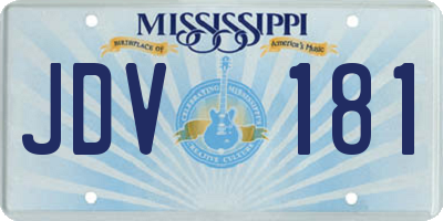 MS license plate JDV181