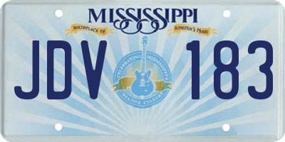 MS license plate JDV183