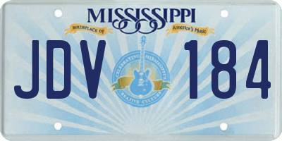 MS license plate JDV184