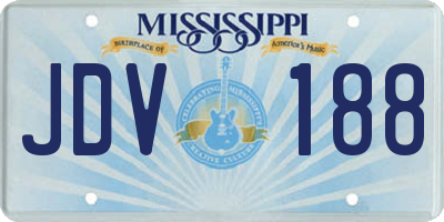 MS license plate JDV188