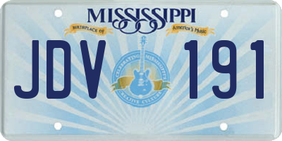 MS license plate JDV191