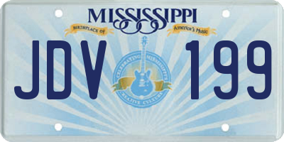 MS license plate JDV199