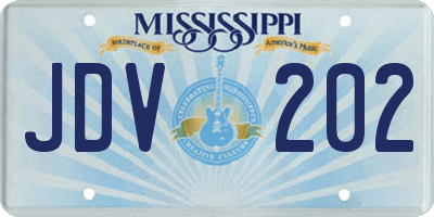 MS license plate JDV202