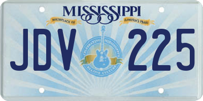 MS license plate JDV225