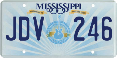 MS license plate JDV246