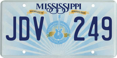 MS license plate JDV249