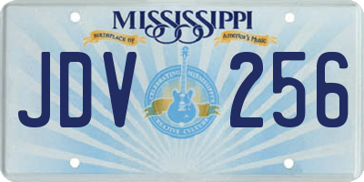 MS license plate JDV256