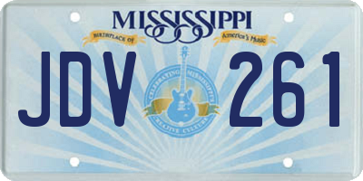 MS license plate JDV261