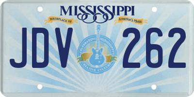 MS license plate JDV262